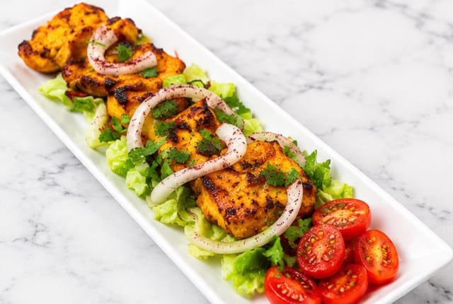 Chicken thigh skewer.