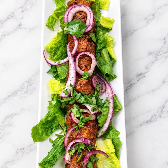 Beef lula skewer.